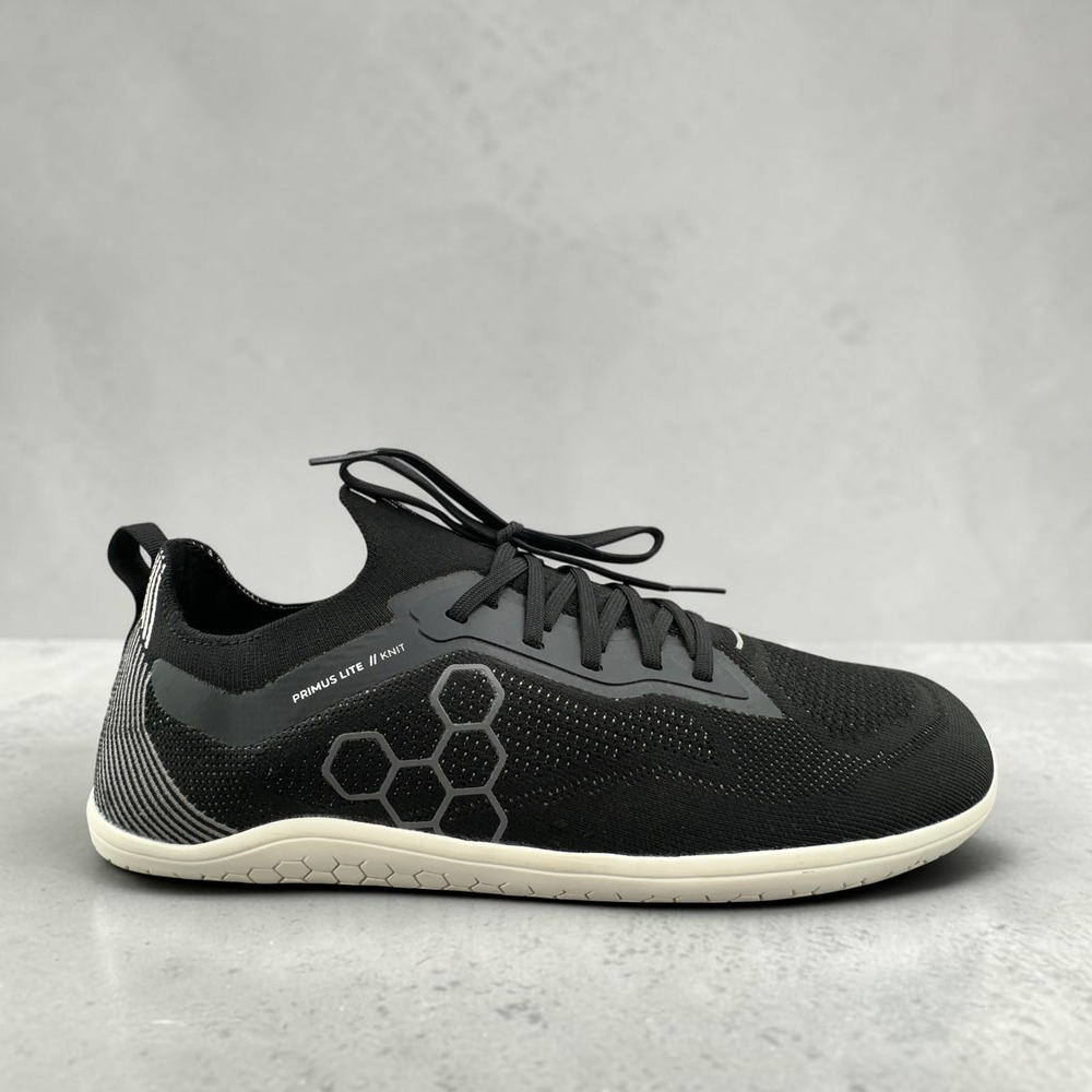 VivoBarefoot Primus Lite II Knit Sneakers Mens 45 (US 12) Obsidian Black Shoes